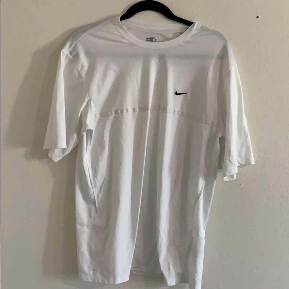 White Nike Fit Dry Shirt